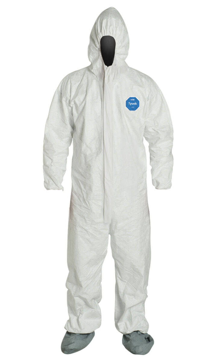 Tyvek Elastic Wrist and Ankle Coveralls with Hood, (Sold in 25 Count Cases) 